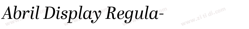 Abril Display Regula字体转换